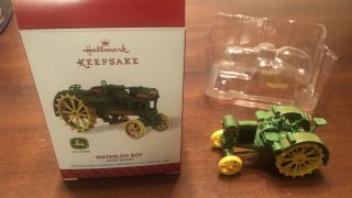 2014 Hallmark Kerpsake John Deere Waterloo Boy Tractor Christmas Tree Ornament