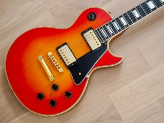 1975 Gibson Les Paul Custom Vintage Electric Guitar Cherry Sunburst W/ Case