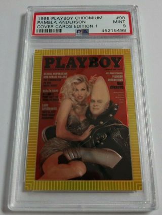 1995 Playboy Chromium Card 98 Pam Anderson Akroyd August 1993 Graded Psa 9