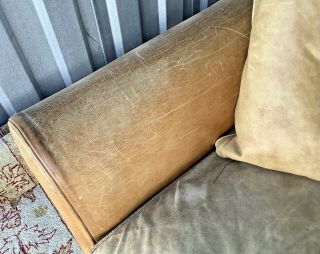 AWESOME Vintage Distressed Ralph Lauren Leather Sofa - GREAT LOOK 3