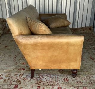 AWESOME Vintage Distressed Ralph Lauren Leather Sofa - GREAT LOOK 6