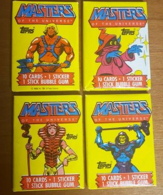Masters Of The Universe 1984 Topps Trading Card Packs He - Man Skeletor Motu Orko
