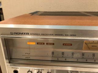 Pioneer SX - 1250 vintage stereo receiver 3