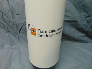Vintage Fram filters company thermos black & White color quart size 2 USA 2