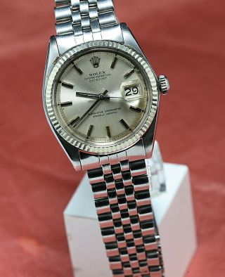 Vintage Rolex Oysterperpetual Datejust Ref 1601 Automatic Cal 1570 26 Jewels