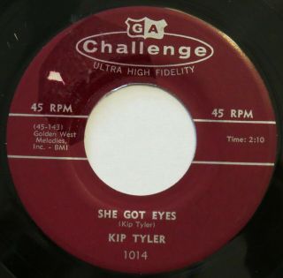 Kip Tyler She Got Eyes / Shadow Street Challenge 45 Teen Rocker Vg,  Hear