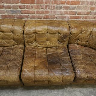 De Sede Leather Modular Sectional Vintage Sofa 70s,  Switzerland 5