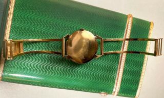VINTAGE REMARKABLE PACAR 16 JEWEL 18K GOLD MEN ' S WRISTWATCH AND BAND 3