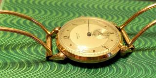 VINTAGE REMARKABLE PACAR 16 JEWEL 18K GOLD MEN ' S WRISTWATCH AND BAND 4