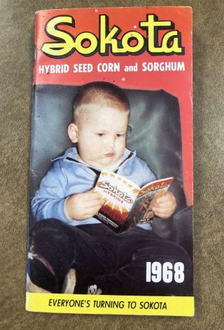 1968 Vintage Sokota Brand Hybrid Corn Sorghum Seed Book Brookings Sd.