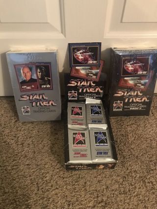 Star Trek 25th Anniversary Series 1&2 Trading Card Boxes 1991 Impel
