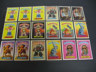 1986 Garbage Pail Kids Series 3 Os3 88 Card Complete Set - Variation Backs - Exc
