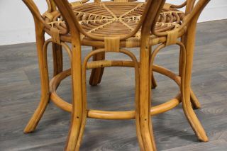 Vintage Bamboo Dining Room Table And Chairs 4