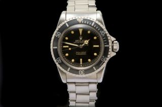 Vintage Rolex Submariner 5513 Gilt Swiss Only Exclamation Mark Dial Wrist Watch 2