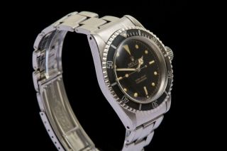 Vintage Rolex Submariner 5513 Gilt Swiss Only Exclamation Mark Dial Wrist Watch 3