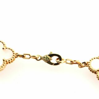 Van Cleef & Arpels Vintage Alhambra 10 Motifs Necklace 18K Yellow Gold 4