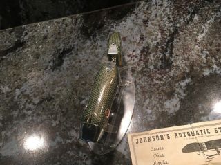 Vintage Johnson’s Automatic Striker Minnow Fishing Lure Antique Chicago Tackle 3
