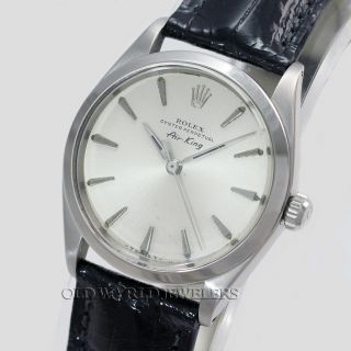 Rolex Vintage Air King Ref 5500 Silver Dial Stainless Steel Circa 1965