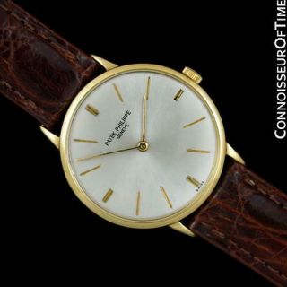 1965 Patek Philippe Vintage Mens Ref.  3468 18k Gold Watch - Minty With