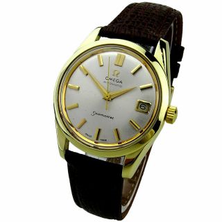Omega Seamaster Vintage Gold Cap Automatic Wristwatch Circa 1961
