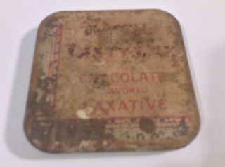 Vintage Blackstone Tasty - Lax - Chocolate Flavored Laxative Tablet Tin