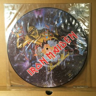Seax - 12306 Iron Maiden Picture Disk Piece Of Mind 1983 Emi Hype Sticker