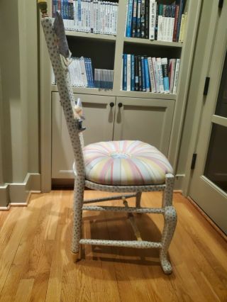 Mackenzie Childs Freckled Fish Chair - Vintage,  Rare Seat Design, 4
