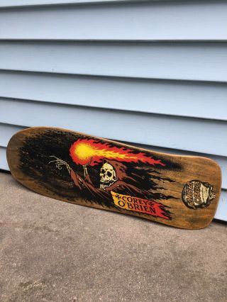 1980’s Santa Cruz Corey O’brien Reaper Skateboard Deck Brown Cloak Rare
