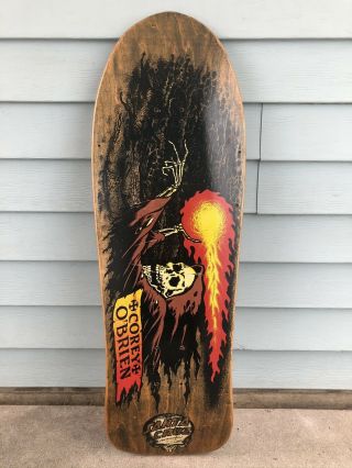 1980’s Santa Cruz Corey O’Brien Reaper Skateboard Deck Brown Cloak Rare 4