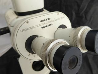 Vintage Microscope Wild Leica Heersburg M400 Photomacroscope Photography LAYBY 3