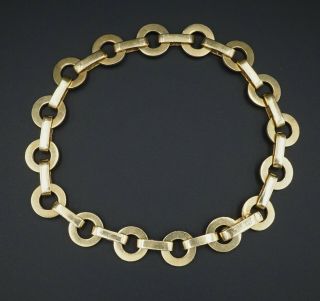 Vintage 1974 Aldo Cipullo 18k Yellow Gold Open Circle Link Bracelet 7 " Bg575