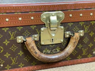 Louis Vuitton Alzer 65 Monogram Hard Sided Suitcase Vintage Trunk With Tray 2