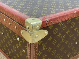 Louis Vuitton Alzer 65 Monogram Hard Sided Suitcase Vintage Trunk With Tray 6