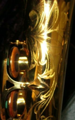 Vintage Selmer Paris Mark VI Alto Saxophone Mother Pearl Keys Engraved in Case 4