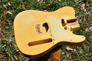 1972 - 1973 Vintage Fender Telecaster Ash Body Olympic White BLONDE Tele 5.  8 LBS 3