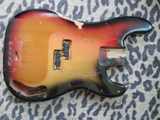 Fender Precision Bass Body Sunburst Finish Vintage 1970 1971