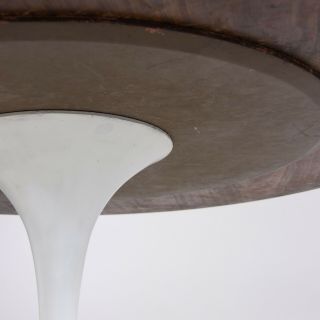 Vintage Eero Saarinen 54 Inch Tulip Dining Table Walnut White,  Knoll Base 5