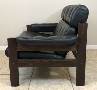 Vtg Ekornes Stressless Leather Loveseat Sofa Couch ‘Amigo’ Model Wood MCM Norway 6
