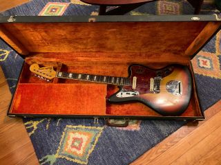1966 Fender Jaguar Vintage Offset Electric Guitar Sunburst 100 W/ohc
