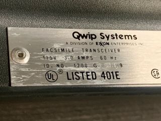 Vintage EXXON QWIP 1200 series Transceiver Facsimile FAX Machine circa: 1975 - 85 6