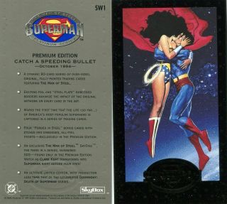 1994 Skybox Superman Man Of Steel Platinum Series Rare Promo Sw - 1