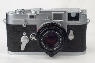Vintage Leica M3 - 951728 Camera 1959 w/ 3 Lenses,  Lens Adaptor,  Ball Head,  Strap 3