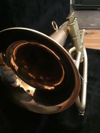 Conn Vintage One Trumpet Flugelhorn Bb.  413 Bore Rose Brass Bell W Case