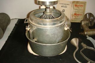 Vintage Hobart,  Kitchen Aid COMMERCIAL MIXER Model G - with 16 attachments. 4
