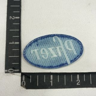 Blue PFIZER Pharmaceutical Company Pharmacy Pill Drug Rx Advertising Patch 00TE 2