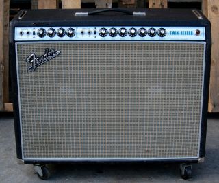 Vintage Fender Twin Reverb Amplifier Silverface Altec 417 - 8h
