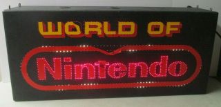 Vintage 1991 World Of Nintendo Fiber Optic Store Display Sign Model Nes