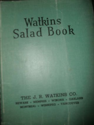 1946 Watkins Salad Book Vintage Advertising Jr Watkins Product Collectible Book