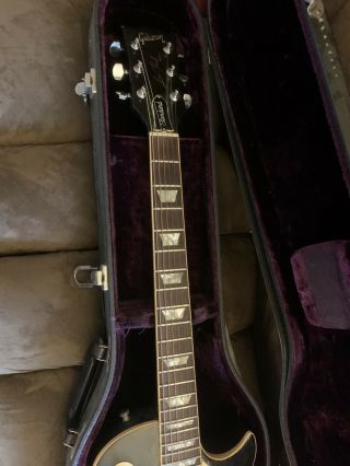 1980 USA Gibson Les Paul Standard Electric Guitar w/ case Black Vintage 3