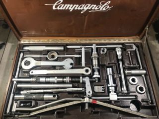 Vintage Campagnolo Tool Kit Master Frame Building Toolkit Campy Italy Wooden Box
